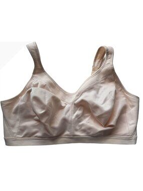 Playtex 18 Hour Wire-Free WF Bra Plus Size 44DD Light Beige Comfort Support New